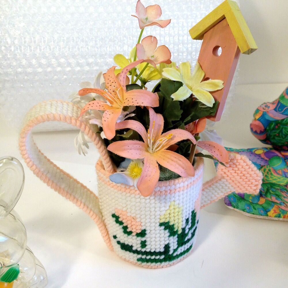 Vintage Easter Decorations Lot 7 Items Rabbit Eggs Flowers LOOK - Picture 6 of 11